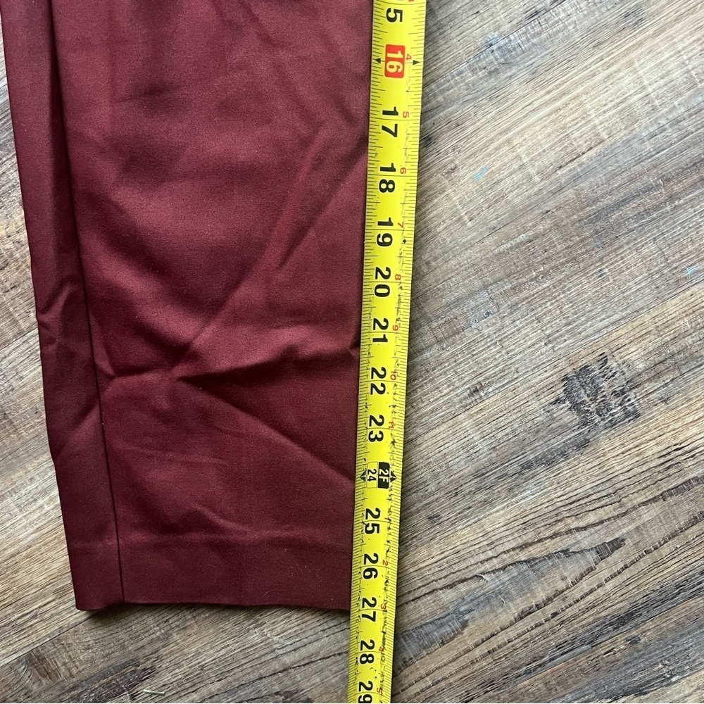Express Columnist Womens Fitted Rust Ankle Mid Rise Dress Pants Sz 2R NWT - Picture 4 of 9
